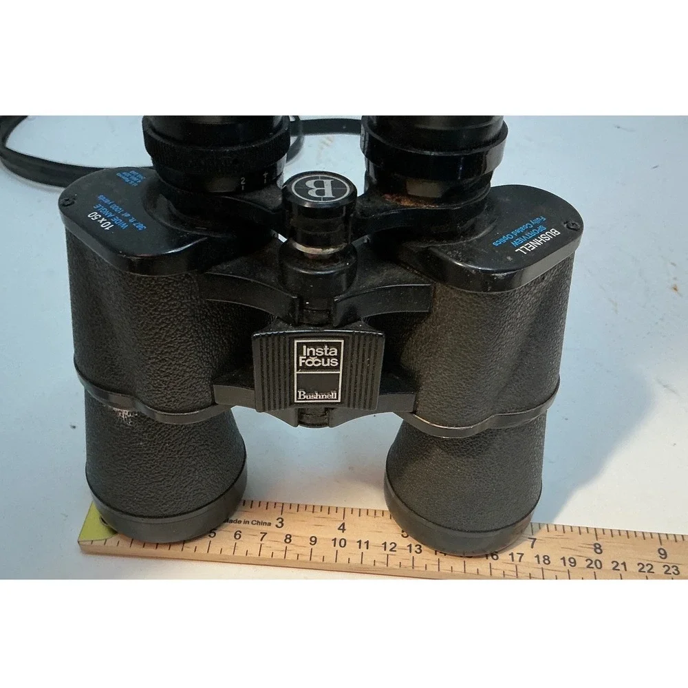 Bushnell Vintage Sportview Binoculars 10x50 Insta-Focus Wide Angle Case Black